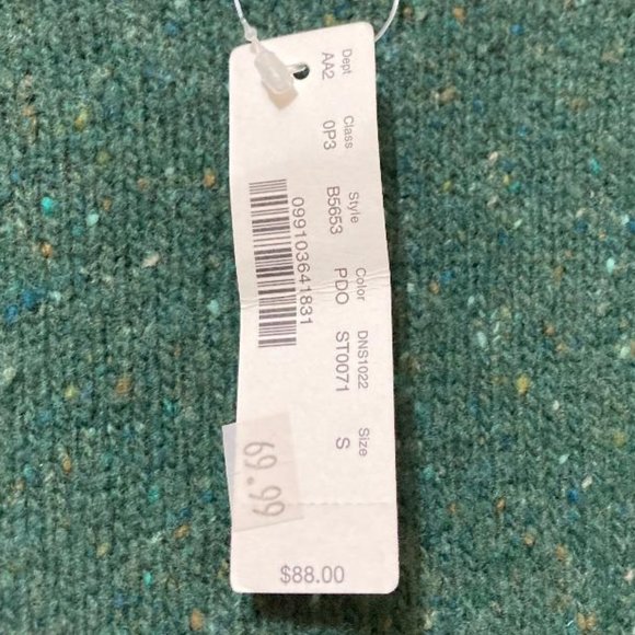 NWT J. Crew Mens Heather Green ColorBlock Wool Blend Pullover Sweater Size Small - Picture 5 of 8